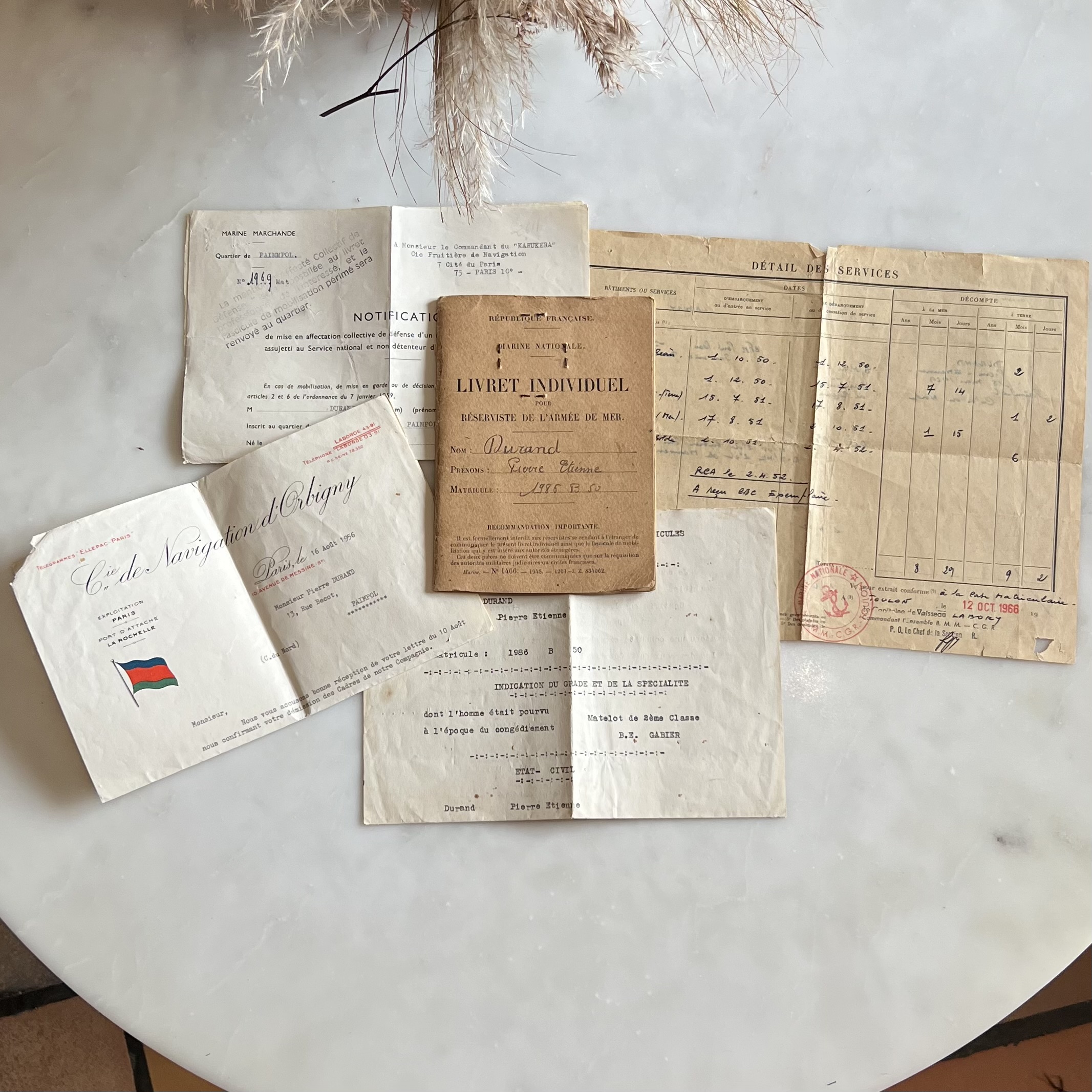 Documents militaire - Débarras Rochefortais
