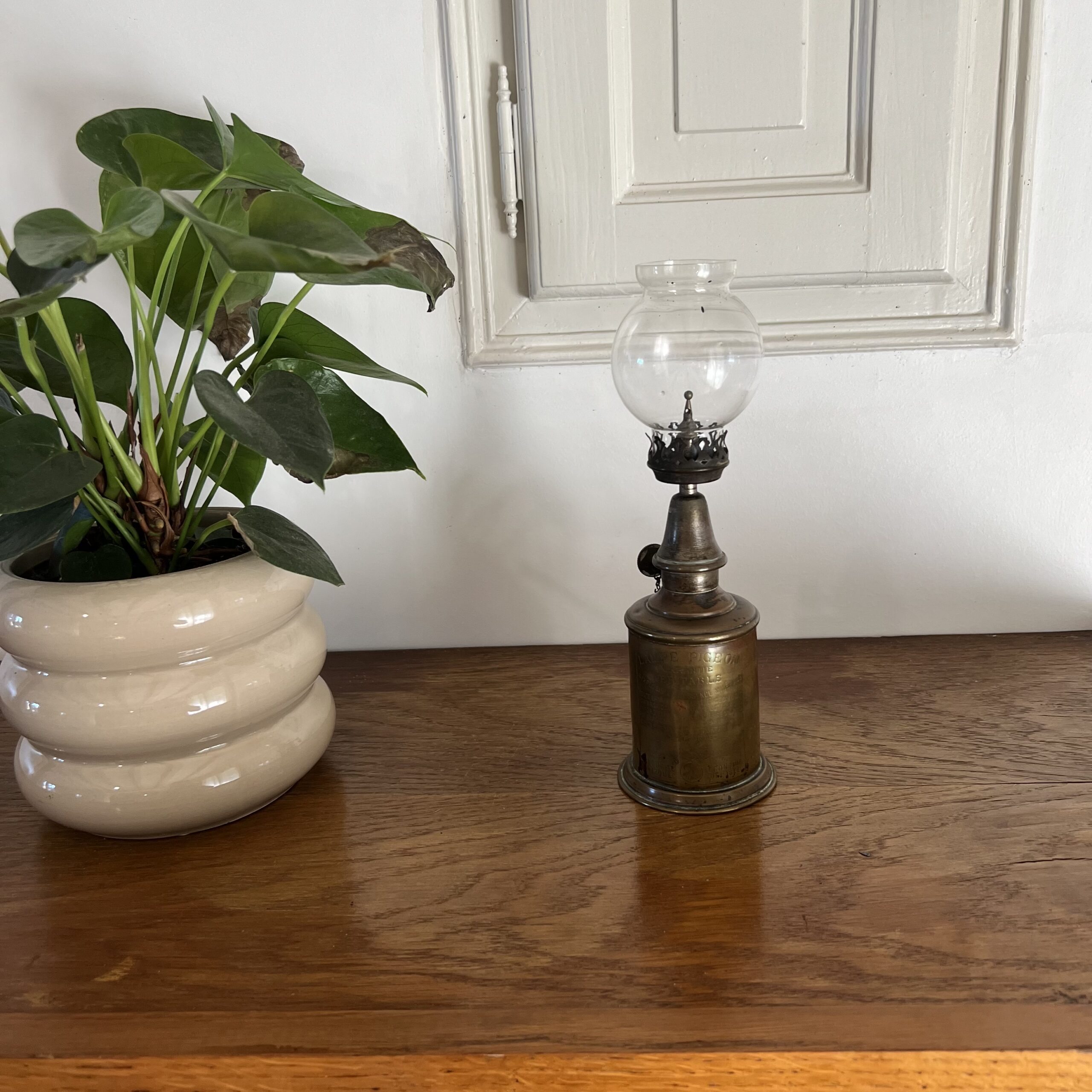 Lampe pigeon ancienne - débarras rochefortais