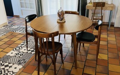 Table ronde en bois